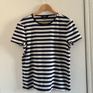 Lauren Ralph Lauren Black Label Striped Top Women’s Size XL Cotton Stretch Tee